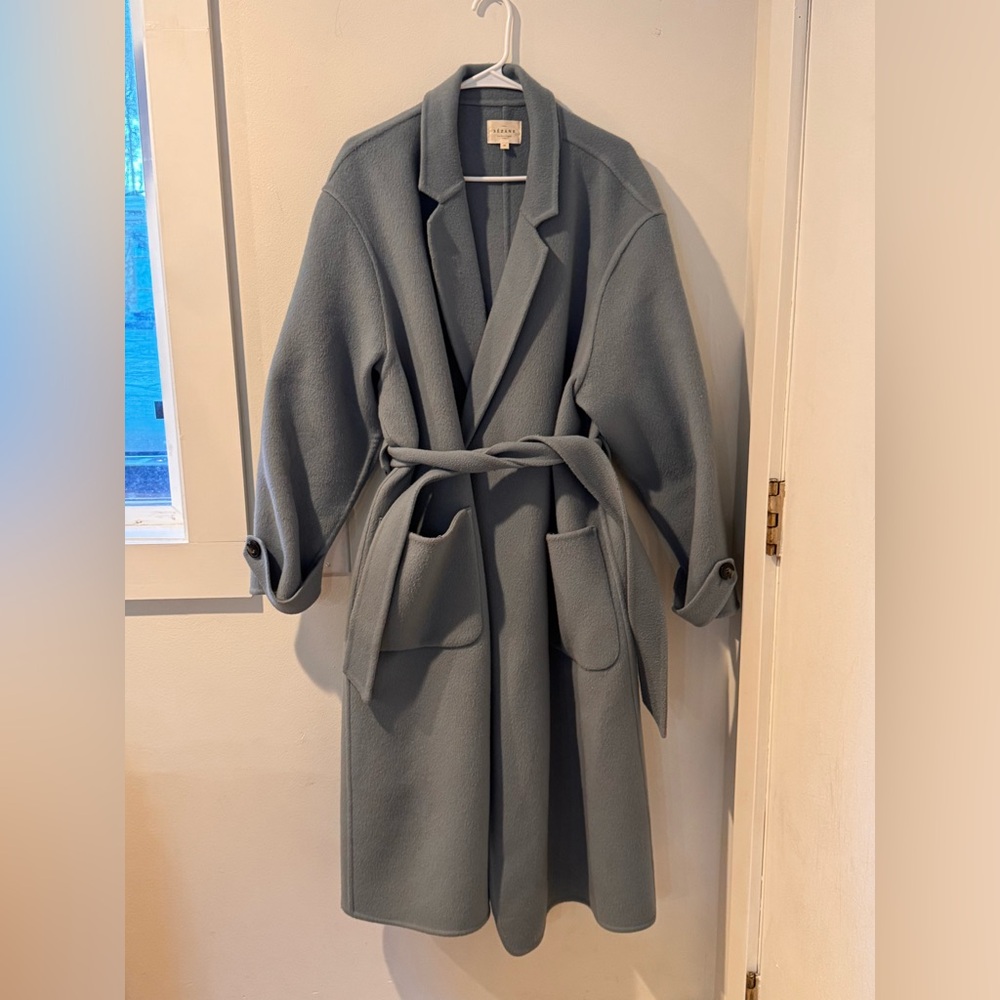 Sézane blue Mederick coat, sold out style